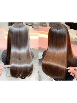 [カット+前髪縮毛矯正+1STEPトリートメント￥9300]ふわっと自然な仕上がりが実現。[銀座]