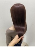 【中村指名】髪質改善チェリーブラウンカラーツヤ髪ストレート