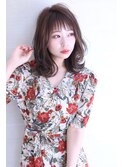 外はねミディアム 透明感 シースルーバング