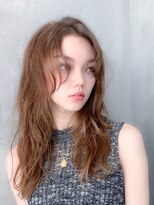 ケアリー 大日(Carelly)&nbsp;大人かわいい前髪セシルカットココアブラウンフリンジウェーブ