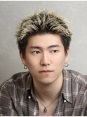 刈り上げなしピンパーマボックスショート