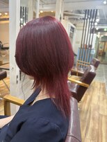 セシルヘアー なんば店(Cecil hair)&nbsp;ウルフカット/ハイブリーチカラー/レッド/髪質改善カラー/岩川