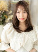 姫カットレイヤーアッシュブラウンセミディa川口20代30代40代