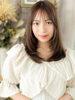 カバーヘア ブリス 川口(COVER HAIR bliss)&nbsp;姫カットレイヤーアッシュブラウンセミディa川口20代30代40代