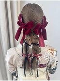 卒業式ヘアセット