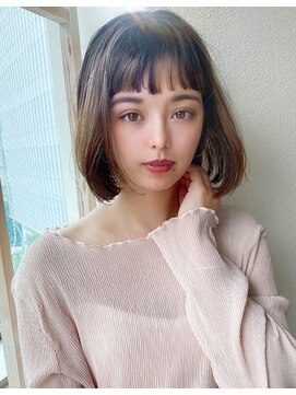 アフロートフクオカ(AFLOAT FUKUOKA) 【NEW OPEN】小顔前髪あり後れ毛サイドバングメルティカラー