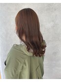 ナチュラルブラウン×セミロングレイヤー