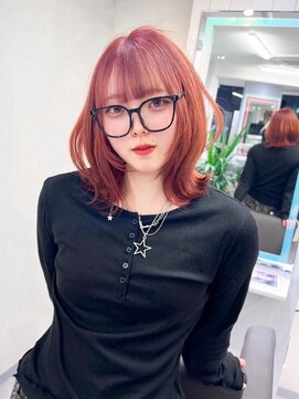 エルサザリープ 三宮(Elsa the leap) オレンジベージュ/アプリコットオレンジ/くびれヘア/韓国