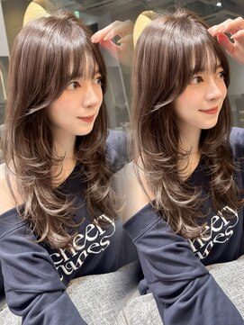 ロンドエニカ 大宮(Lond enika) 暗めカラー姫カットレイヤー/マロンベージュ/くすみベージュ大宮