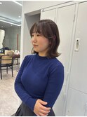 韓国風レイヤーカットブリーチダブルカラー前髪 
