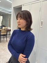 モク 立川(moc)&nbsp;韓国風レイヤーカットブリーチダブルカラー前髪