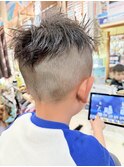 キッズカット　高めのツーブロック3ミリ