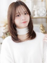 カバーヘア ブリス 川口(COVER HAIR bliss)&nbsp;ブリーチなしダークブラウンハイレイヤーウルフa川口20代30代