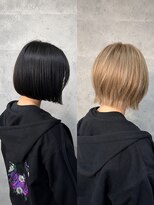 ニュイ 新宿(Nuit)&nbsp;ボブ→レイヤー金ボブ