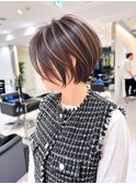 40代50代60代絶壁補正ショート白髪ぼかし銀座大人な丸みくびれ井