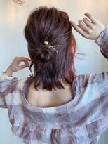 エマエコル(Emma ecole)&nbsp;Emma ecole ハーフアップお団子アレンジ　by.木村