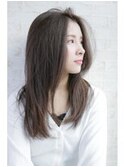 ペールベージュセクションカラーグラデーションカラー外ハネボブ