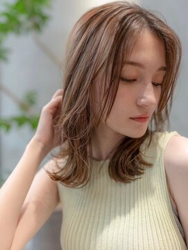 ドットハリス(.Hallis) 20代30代40代50代デジタルパーマグレージュカラーボブウルフ黒髪