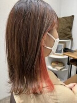 アリアバイエクラート 池袋店(ARiA by ECLART) インナーカラー☆美髪で大人可愛いこなれミディくびれ外ハネボブ
