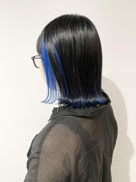 シェリッシュ ノース(Sheriche North) インナーカラー×ブルーブラック×ブルー【ブリーチ1or2回】