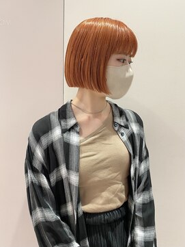 マイル 渋谷(mile) ミニボブ×オレンジカラー