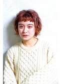 ◆暖色系カラー◆オン眉ショート