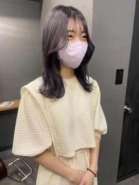 ボアップ(boappu) #ラベンダーカラー#ブリーチカラー#くびれ巻き#パープルカラー