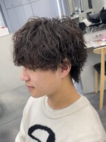 フィフスパーク(fifth PARK) 渋谷緩め波巻きスパイラルパーマ縦落ちパーマメンズウルフカット