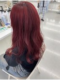 赤系ヘアカラー