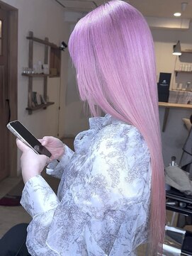 ブレイズヘアー(BLAZEhair) 【ツヤ×透明感】ホワイトピンク×ブリーチ2回