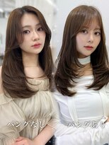 ハピネス 梅田茶屋町店(HAPPINESS)&nbsp;韓国風/レイヤーカット/顔周り/顔まわり/髪質改善/ベージュ