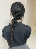 編み下ろしヘア♪