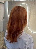 大人可愛い雰囲気に◎ オレンジベージュでふんわりヘア☆