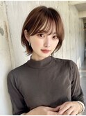 rileyナチュラルワンカールウルフショート