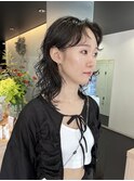 【ハクラ】ウルフパーマ レイヤーパーマ 顔まわりカット