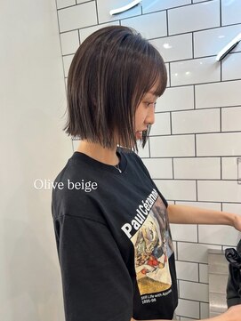 ヘアーワークスヴィクサス(HAIR WORKS VIXUS) 【VIXUS】 style collection オリーブベージュ“やわらかボブ”