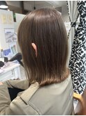 30代/明るい白髪染め/髪質改善/外はね/切りっぱなしボブ