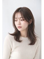 アーダーヘアサロン 森田店(ADER HAIR SALON)&nbsp;小顔見せシースルーバング×抜け感レイヤーミディ