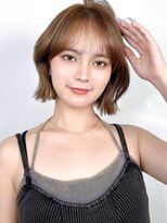 ラフィス ヘアー リアン 西宮北口店(La fith hair lien) 【La fith】切りっぱなしボブ×外ハネ×ミルクベージュ