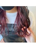 インナーカラーレッド【藤沢/ヘッドスパ/髪質改善/イノア】
