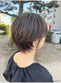 デザインカラーハイライトショートヘア外国人風3Dベージュカラー