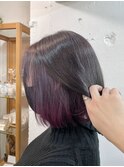 【インナーカラー】ラベンダー×ローズピンク♪