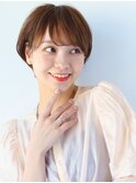 大人かわいい耳かけショートボブ/似合わせナチュラルショート