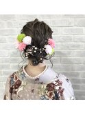 卒業式ヘアセット着付け/着物