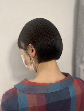 アース 三軒茶屋店(HAIR&MAKE EARTH) 三軒茶屋_レディース_ショート_丸みボブ_ブラウン_カット_小顔