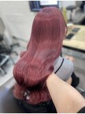 6850艶髪カシスレッドラベンダーパープルハイトーンワンホンヘア