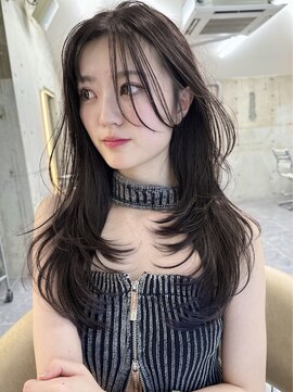 サイン 渋谷(SIGN) 韓国ヘアーハッシュカットレイヤーカットグレージュブリーチ無し