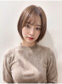 アッシュベージュ×ひし形大人ボブ【TELAHAIR幕張本郷】