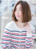 ミルクティーカラーひし形シルエット大人ボブh3上尾20代30代40代