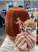 にじさんじ 北見遊征 ケアブリーチ ボブ オレンジ アニメカラー